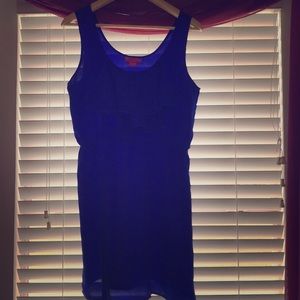 Royal blue mini dress